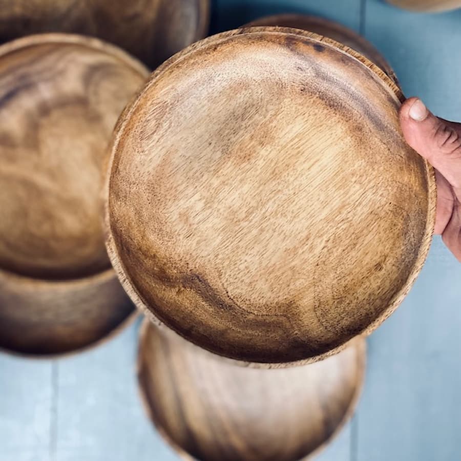 پیش دستی چوبی گردو کد 40099 — تصویر ۴