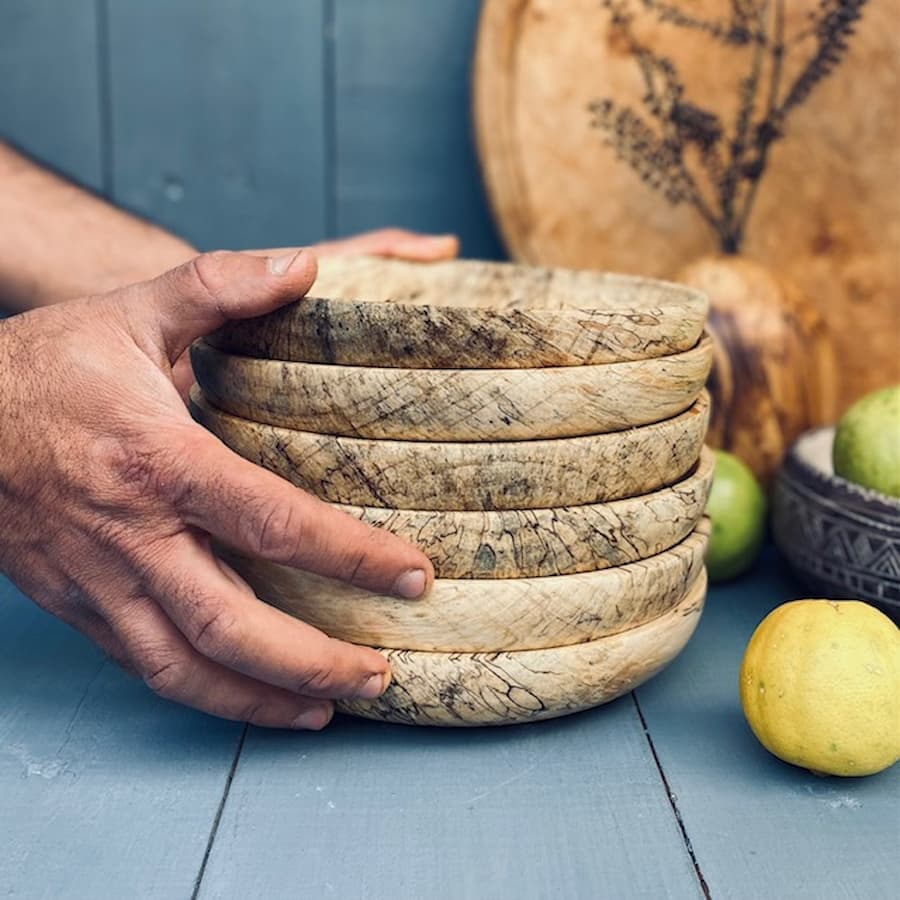 پیش دستی چوبی افرا ابلق کد 40098