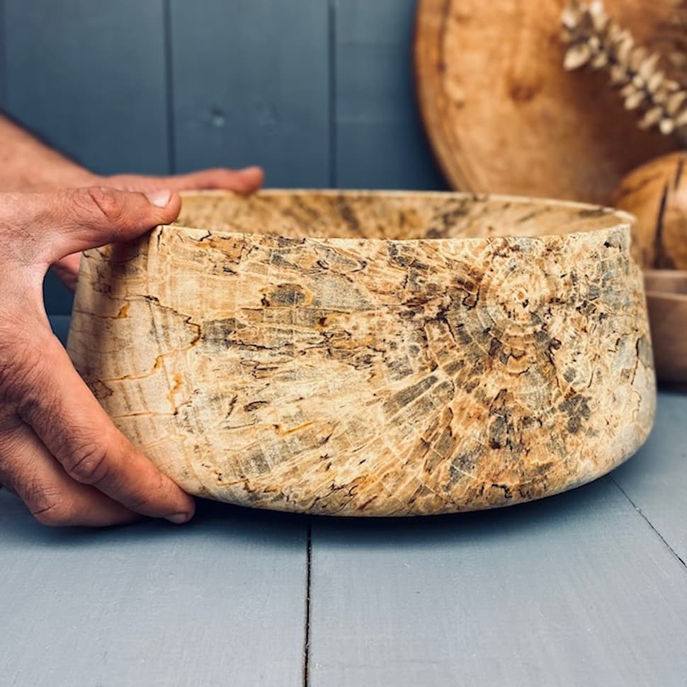کاسه چوبی افرا ابلق کد 0261