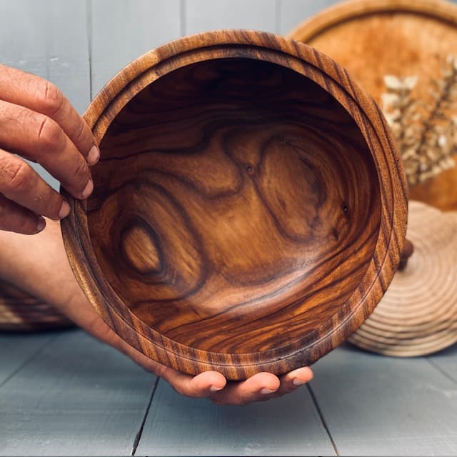 ظرف چوبی دربدار آکاسیا کد 981 — تصویر ۳