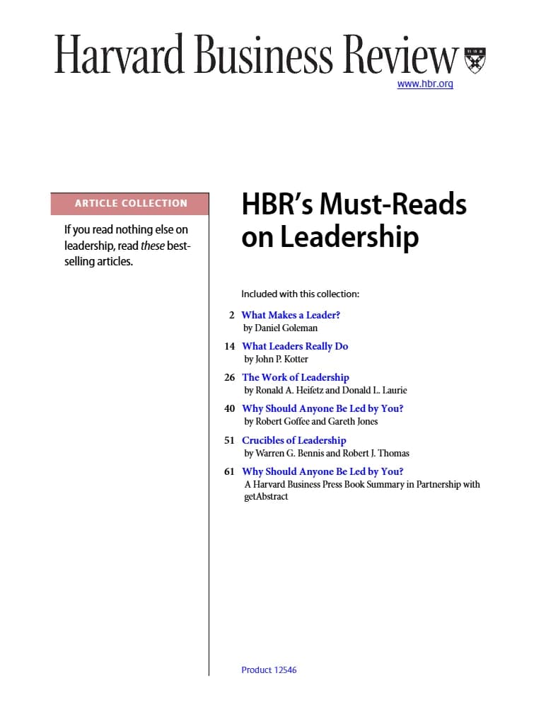 کتاب HBR’s 10 Must Reads on Leadership (۱۰ مقاله برتر هاروارد بیزینس ریویو درباره رهبری) نسخه انگلیسی PDF | هاروارد بیزینس ریویو