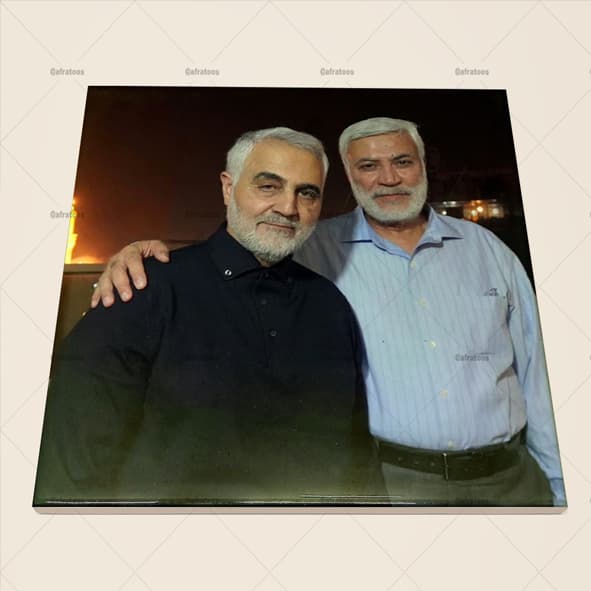 کاشی سرامیکی با عکس سردار و ابومهدی المهندس کد 500