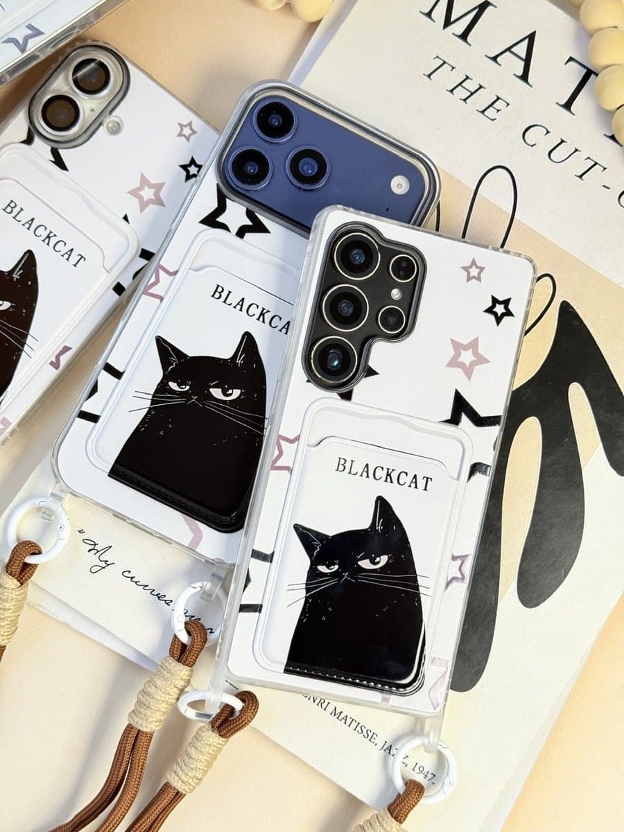 قاب Black Cat جاکارتی دار (کدC2266) مناسب برای iPhone 15Pro — تصویر ۸