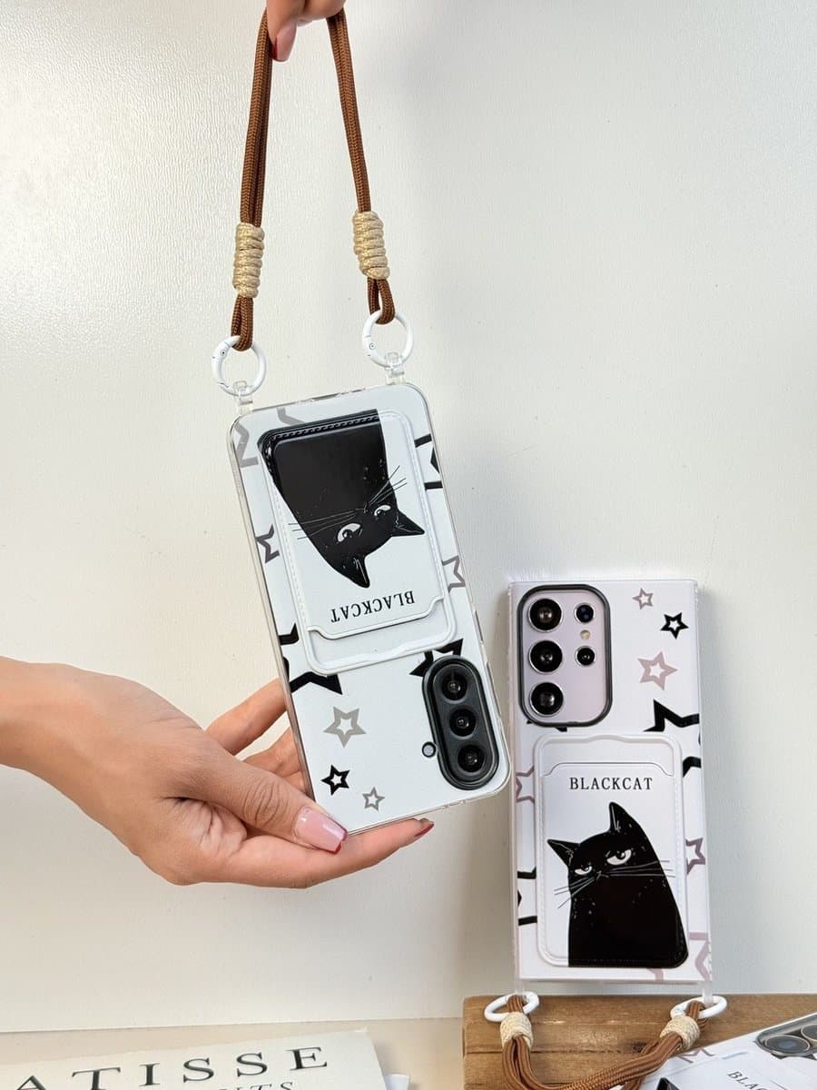 قاب Black Cat جاکارتی دار (کدC2266) مناسب برای iPhone 15Pro — تصویر ۴