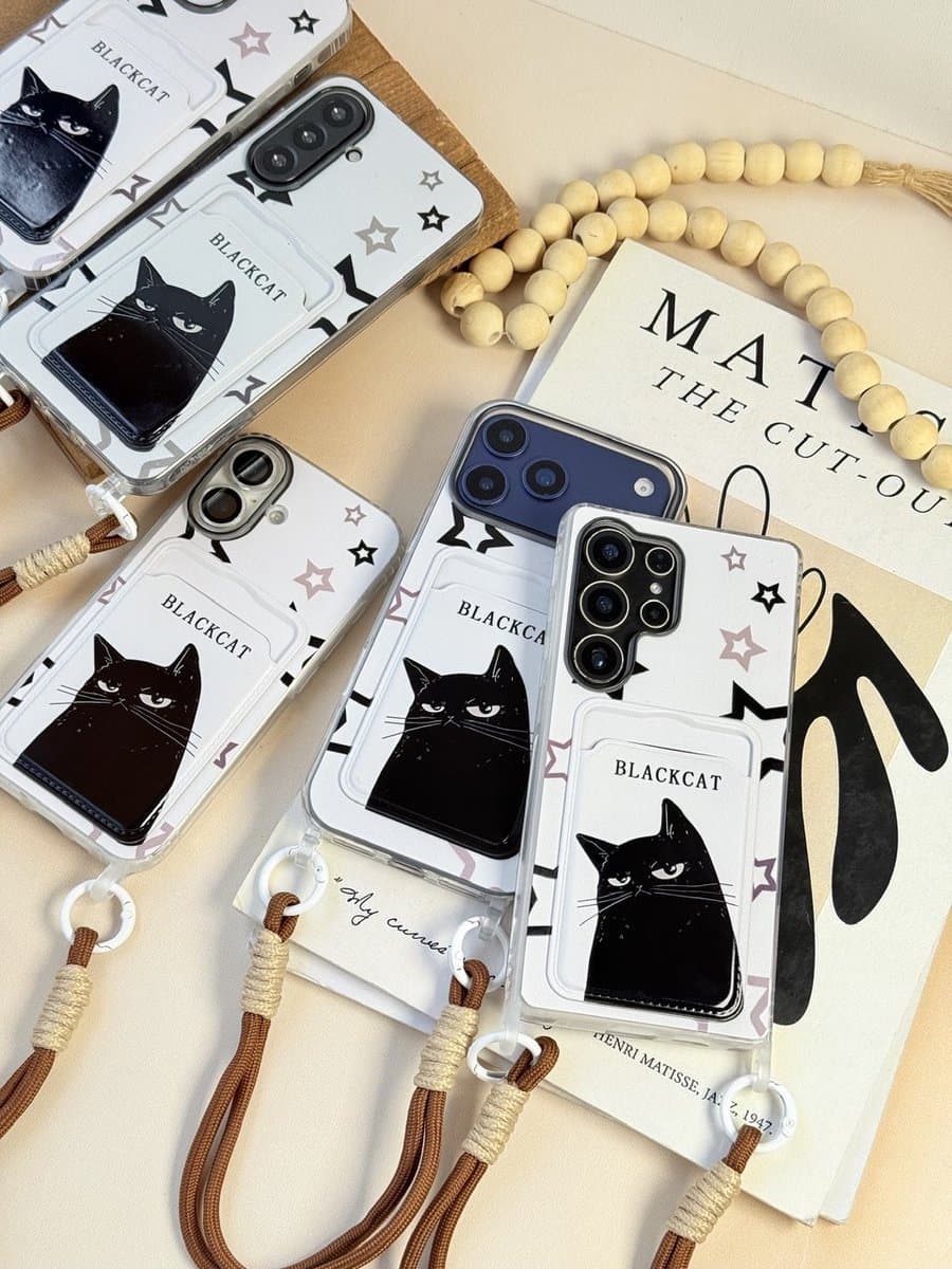 قاب Black Cat جاکارتی دار (کدC2266) مناسب برای iPhone 15Pro — تصویر ۷