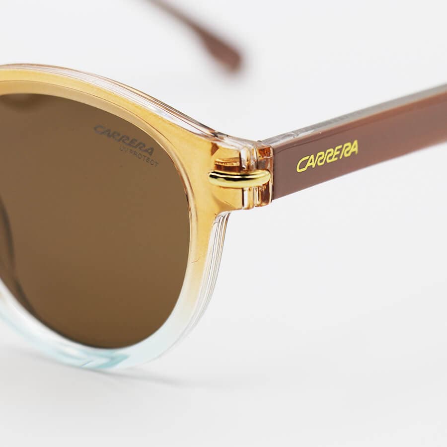 عینک آفتابی پلاریزه Carrera با فریم گرد، مشکی رنگ، لنز دودی تیره و دسته سیم دار مدل P581006 — تصویر ۱۱