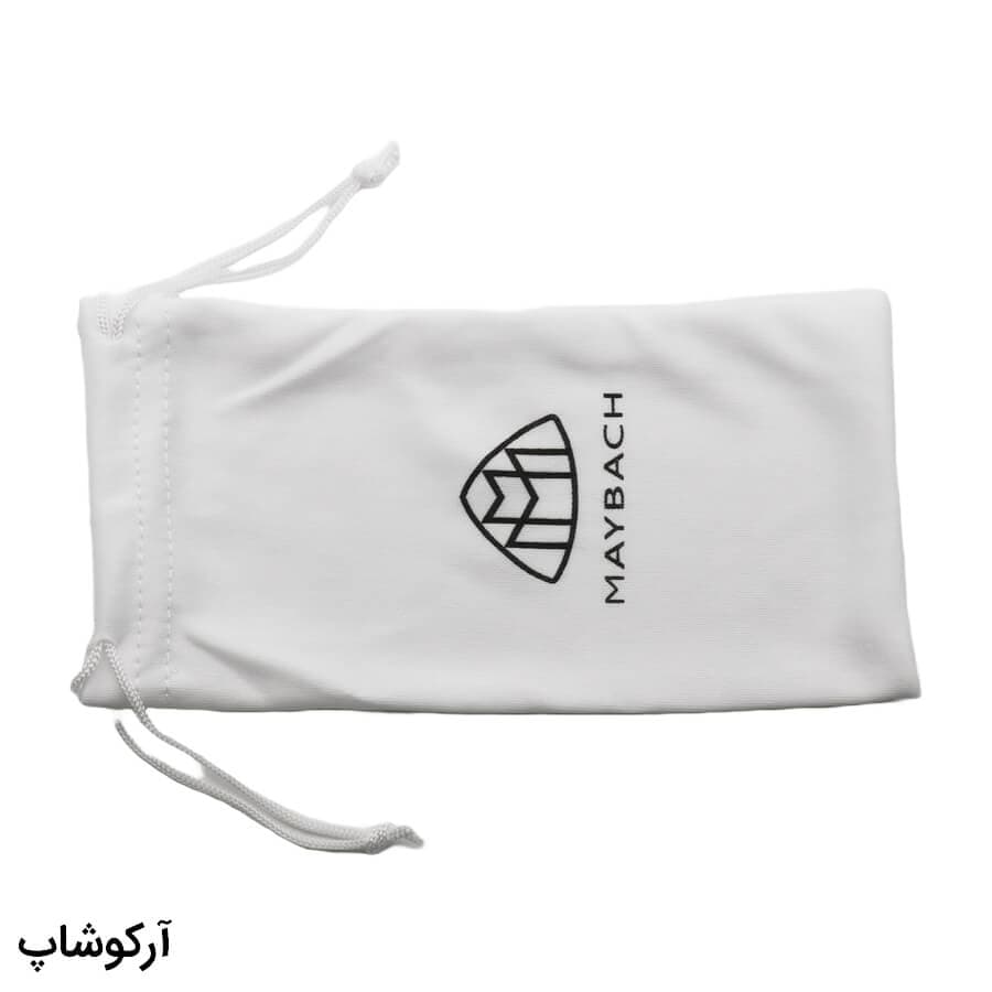 عینک آفتابی میباخ با فریم نقره ای رنگ، مربعی شکل و عدسی آبی سایه روشن مدل M011 — تصویر ۸
