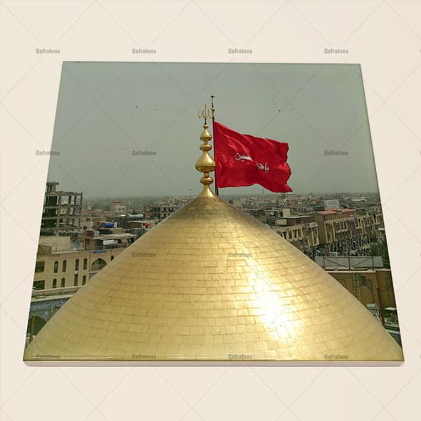 کاشی سرامیکی مذهبی با عکس حرم امام حسین کد 220