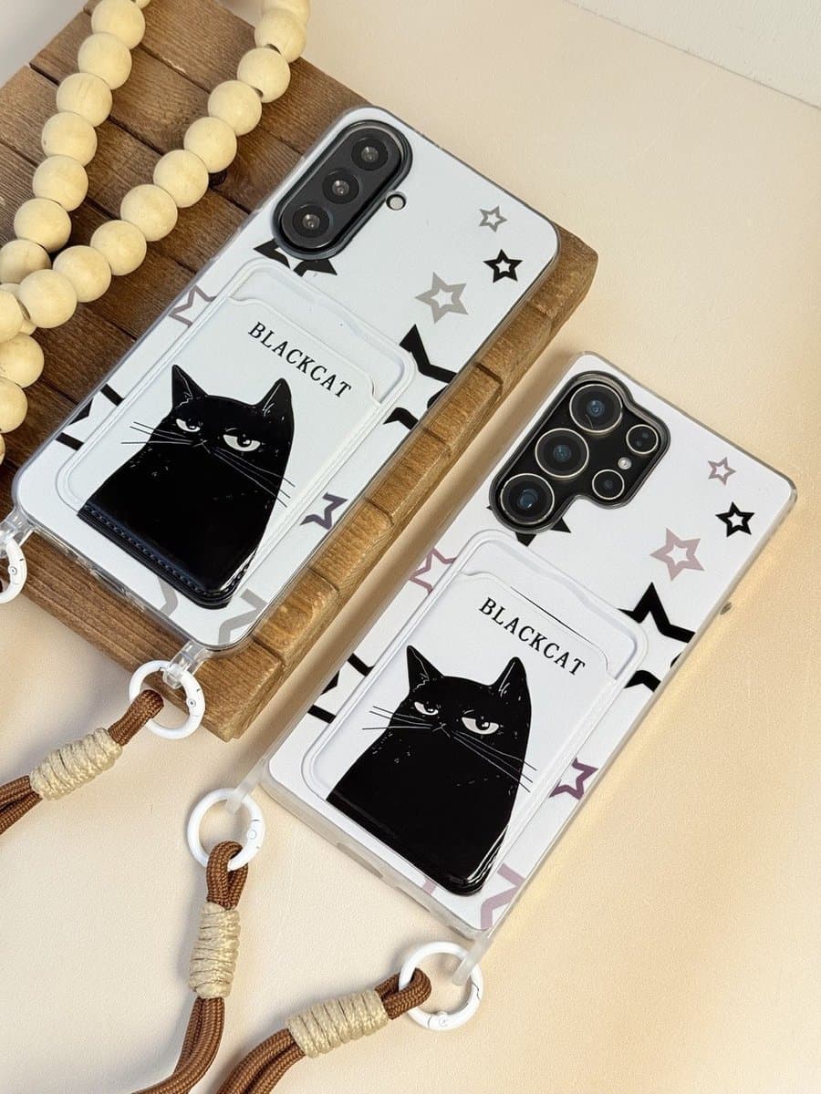 قاب Black Cat جاکارتی دار (کدC2266) مناسب برای iPhone 13Promax — تصویر ۵