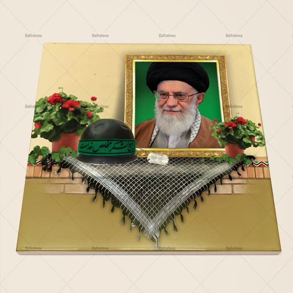 کاشی سرامیکی با طرح بسیج و رهبری کد 120