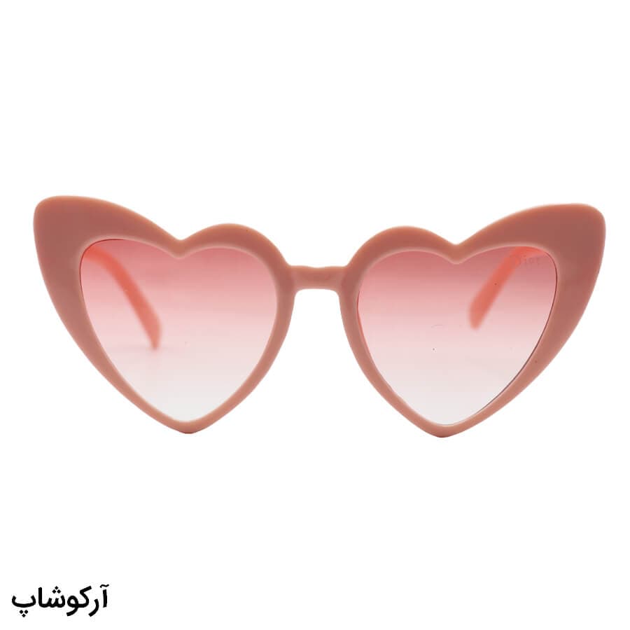 عینک دید در شب زنانه فانتزی دیور با فریم قلبی شکل، رنگ صورتی و لنز صورتی سایه روشن مدل DG370 — تصویر ۳