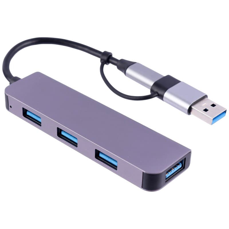 هاب 4 پورت USB-C و USB/A بدنه فلزی