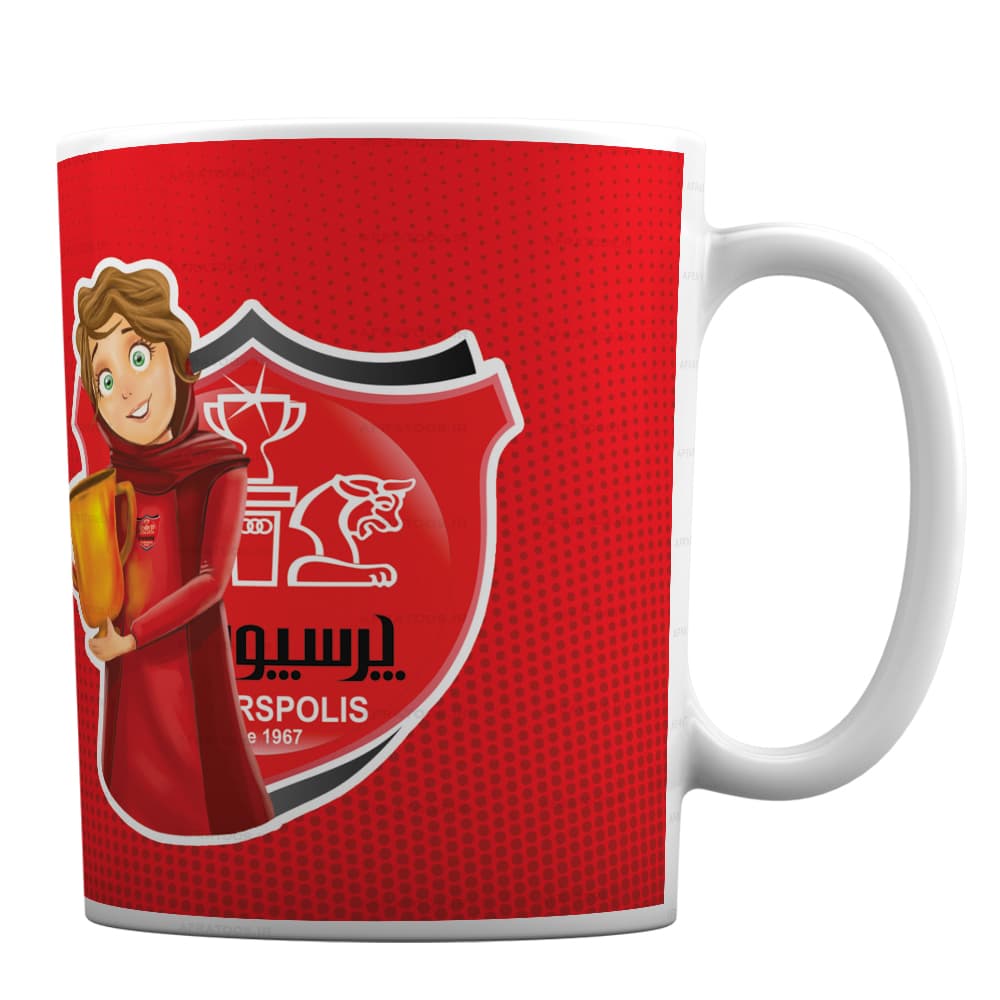 ماگ فانتزی دخترانه با طرح دختر پرسپولیسی کد 222