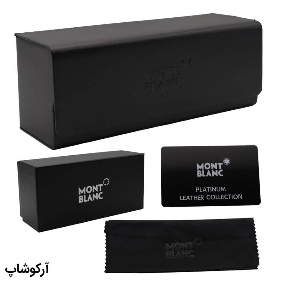پک اورجینال عینک برند مون بلان (Montblanc) با تمام تجهیزات – سایز بزرگ مدل 992992