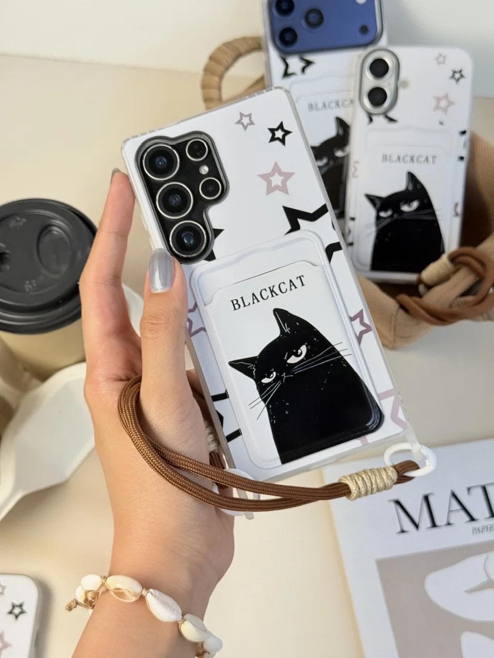 قاب Black Cat جاکارتی دار (کدC2266) مناسب برای S24ultra — تصویر ۹