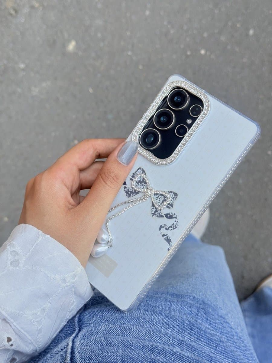 قاب پاپیون دور لنز نگین/شاین Lovely Power سامسونگ و شیائومی (کدC2262) مناسب برای Redmi Note 14 4G