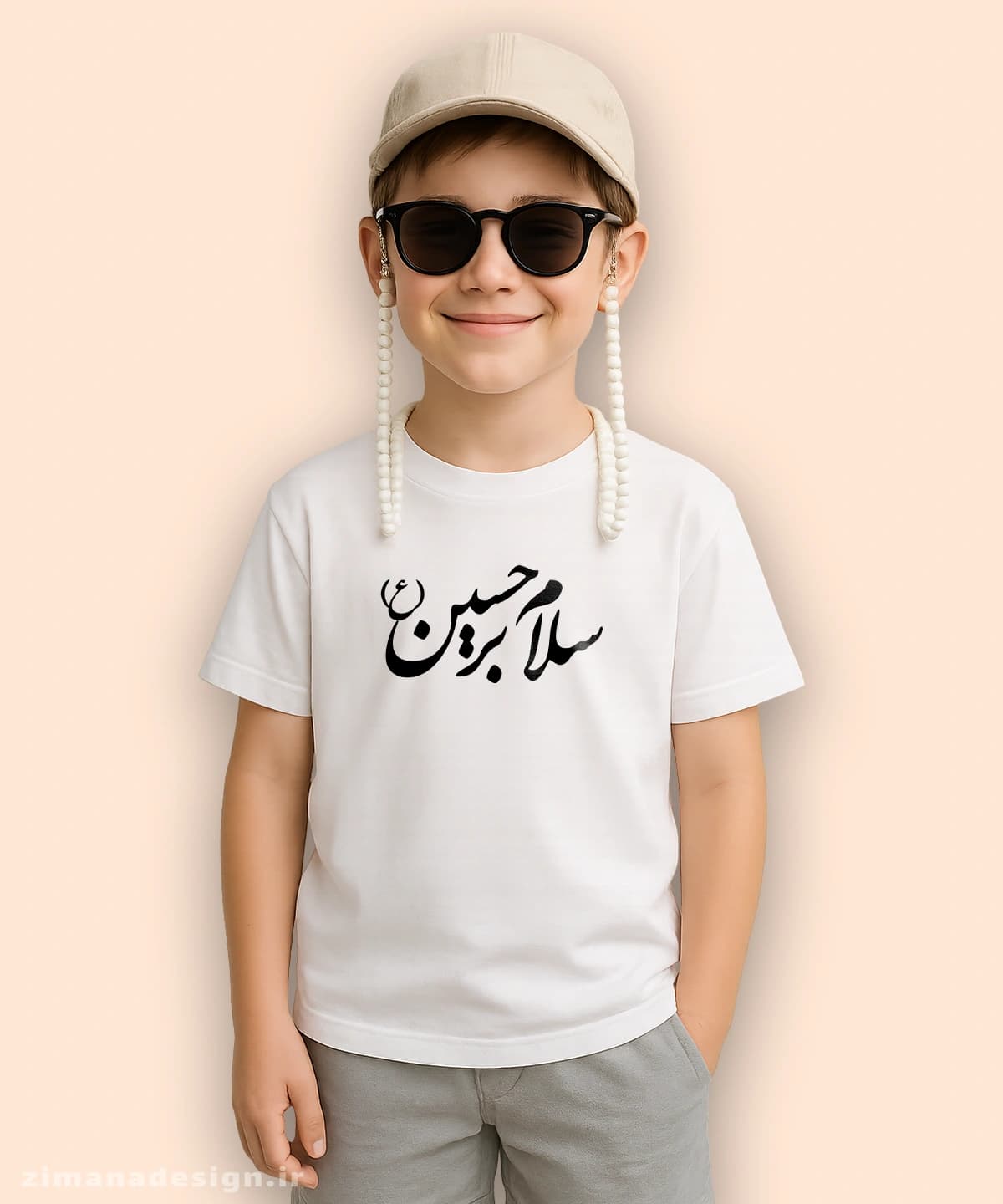 تیشرت بچگانه مذهبی طرح سلام بر حسین کد 409 — تصویر ۳