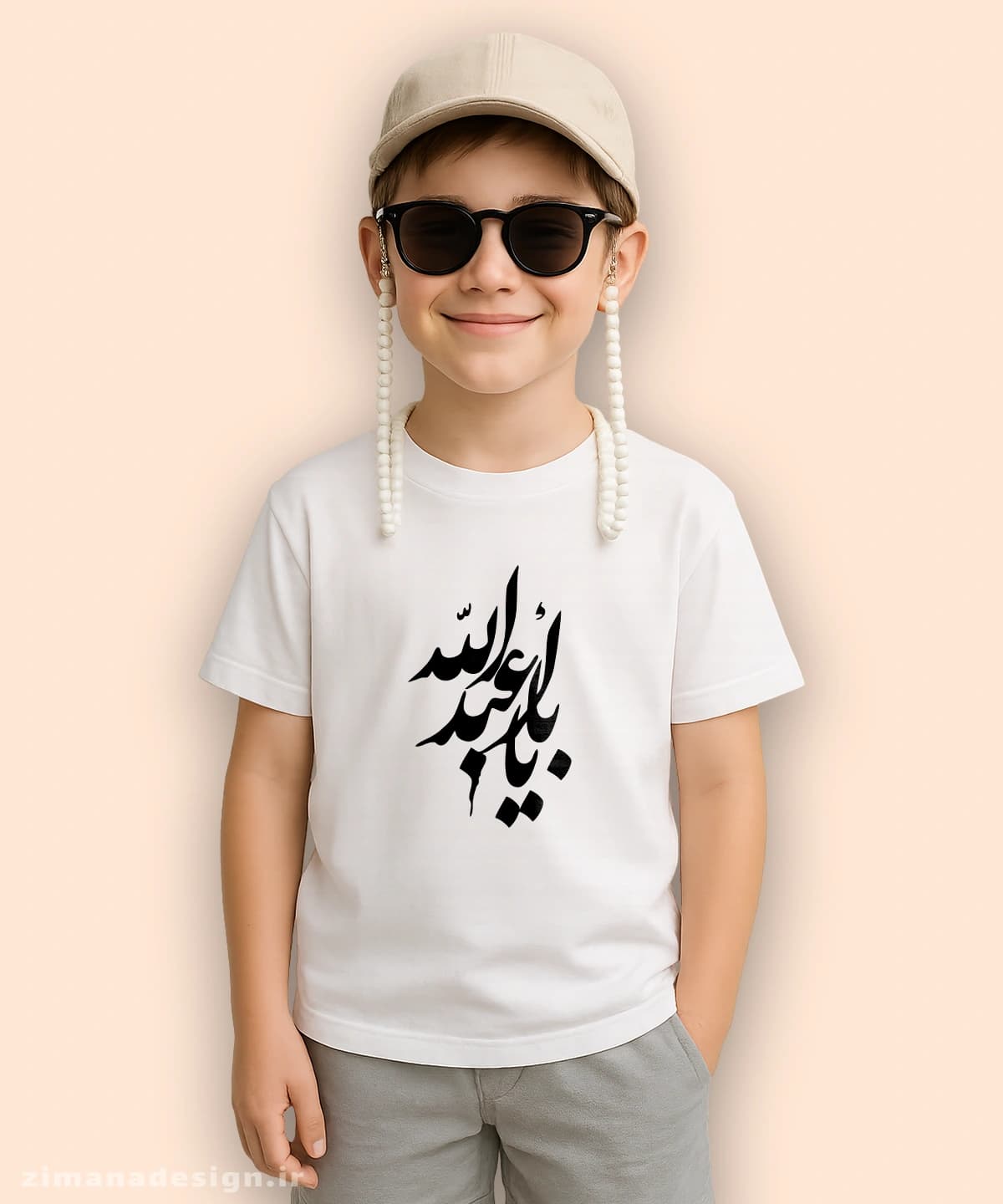 تیشرت بچگانه مذهبی طرح یا ابا عبدالله کد 415 — تصویر ۳