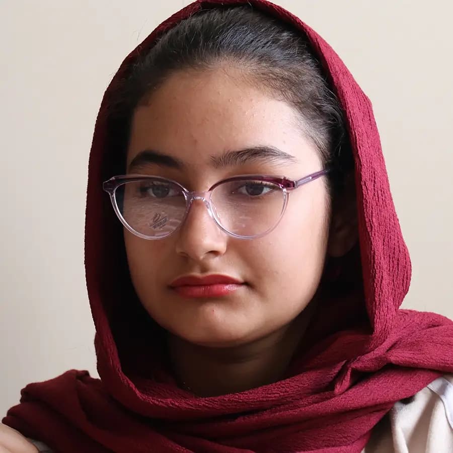 عینک زنانه با فریم شکل چشم گربه‌ای، رنگ طوسی و قرمز، دسته سیم‌دار و لنز بلوکات و UV400 مدل 8335 — تصویر ۲