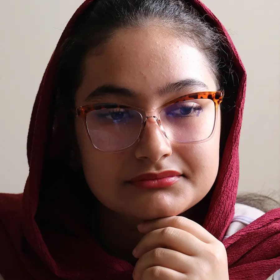 عینک زنانه با فریم رنگ هاوانا و پلنگی، شکل بال پروانه‌ای، از جنس کائوچو و لنز بلوکات مدل 203103 — تصویر ۲