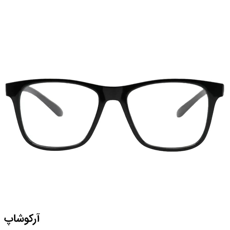 عینک مطالعه نزدیک بین نمره +3.00 با فریم شکل ویفرر مشکی و دسته فنر (بهمراه قاب و دستمال) مدل B22-1 — تصویر ۲