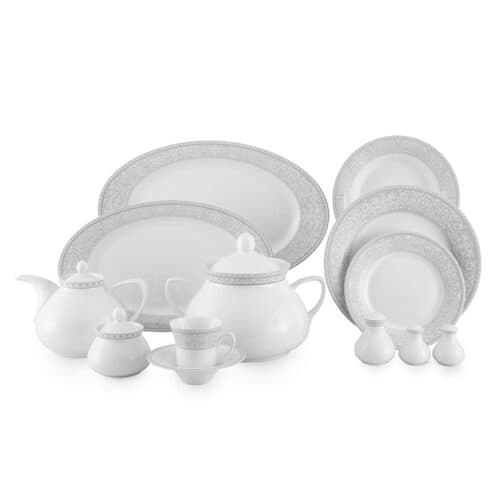 سرویس چینی 108 پارچه 12 نفره ورونا طوسی