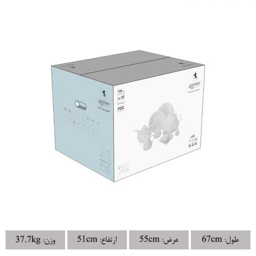 سرویس چینی 108 پارچه 12 نفره طرح وایت رز — تصویر ۷