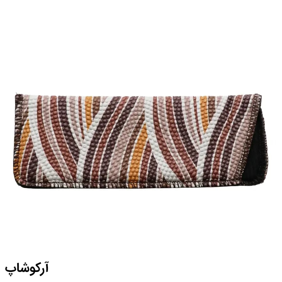 عینک مطالعه نزدیک بین نمره +1.50 با فریم دو رنگ قهوهای، شکل مربعی، لولا فنردار و برند MakerField مدل H101 — تصویر ۸