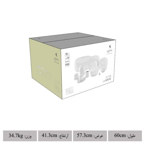 سرویس چینی 98 پارچه 12 نفره کامل وگاس اوریت — تصویر ۴