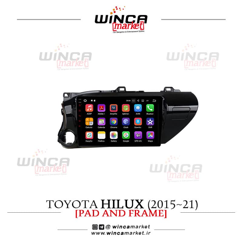 مانیتور تویوتا هایلوکس Hilux 2015-2021 فابریک اندروید سری 132