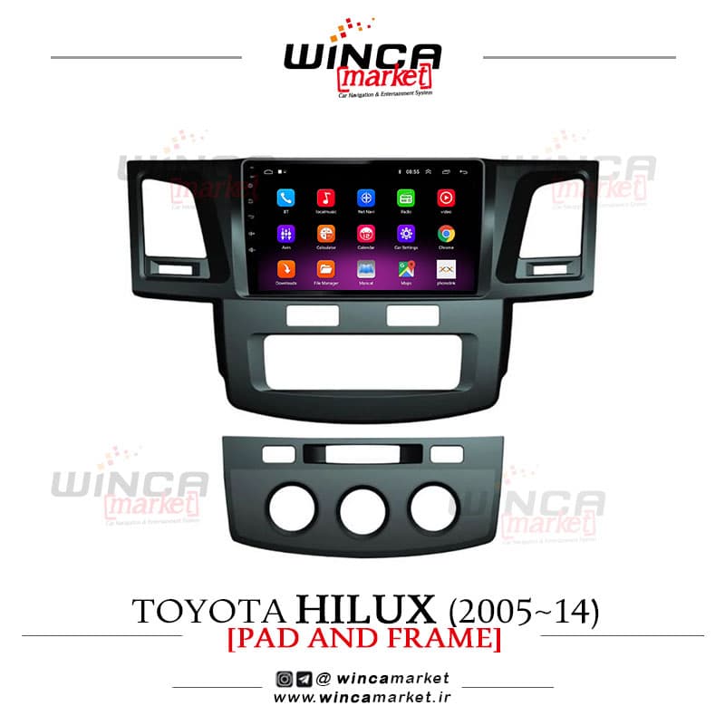 مانیتور تویوتا هایلوکس Hilux 2011-2015 فابریک اندروید سری 132