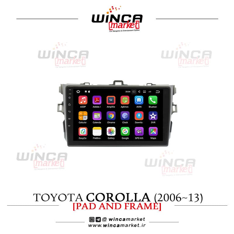 مانیتور تویوتا کرولا 2013-2006 corolla فابریک اندروید سری 132
