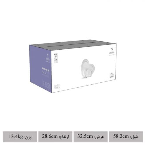 سرویس 29 پارچه 6 نفره طرح ایساتیس پلاتینی — تصویر ۶