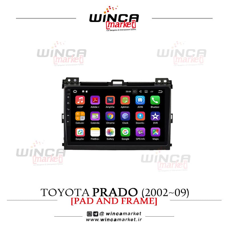 مانیتور تویوتا پرادو Prado (2002-2009) فابریک اندروید سری 132