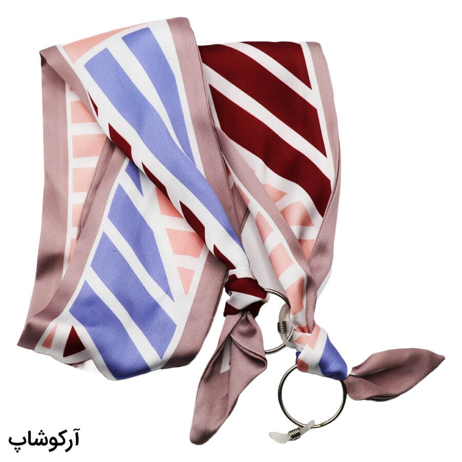 بند عینک چند رنگ و از جنس پارچه‌ای (طرح روسری) مدل 992622