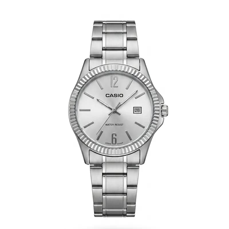 ساعت مردانه کاسیو مدل CASIO-MTP-1183 – بند نقره ای صفحه نقره ای
