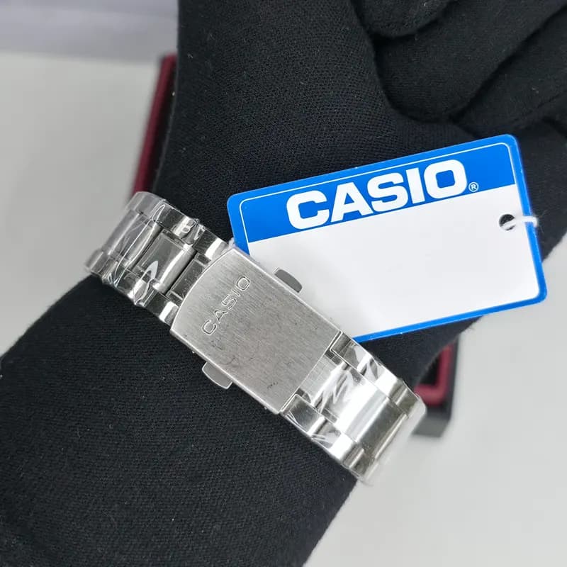 ساعت مردانه کاسیو مدل CASIO-MTP-1183 – بند نقره ای صفحه نقره ای — تصویر ۷
