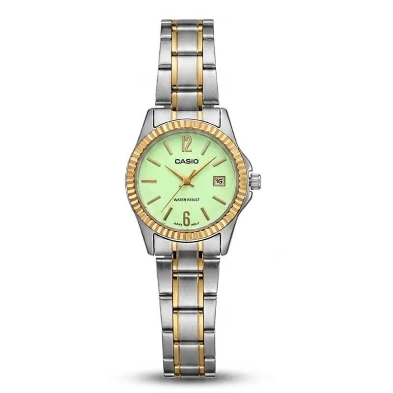 ساعت زنانه کاسیو مدل CASIO-MTP-1183 – بند نقره ای صفحه فسفری