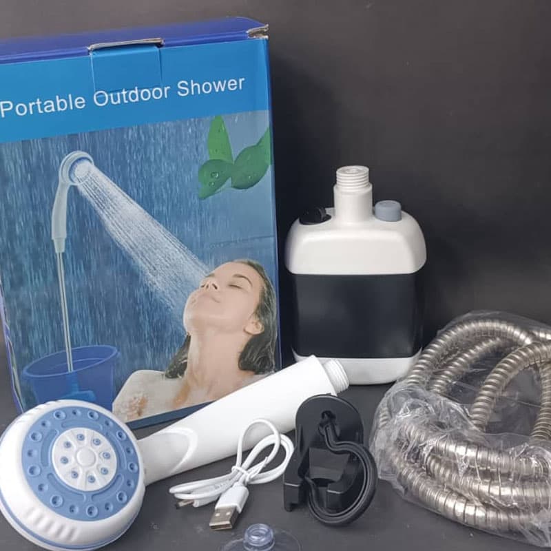دوش و کارواش شارژی سیار مسافرتی Portable OUtdoor Shower مدل KE-801 + (گارانتی طلایی) — تصویر ۳
