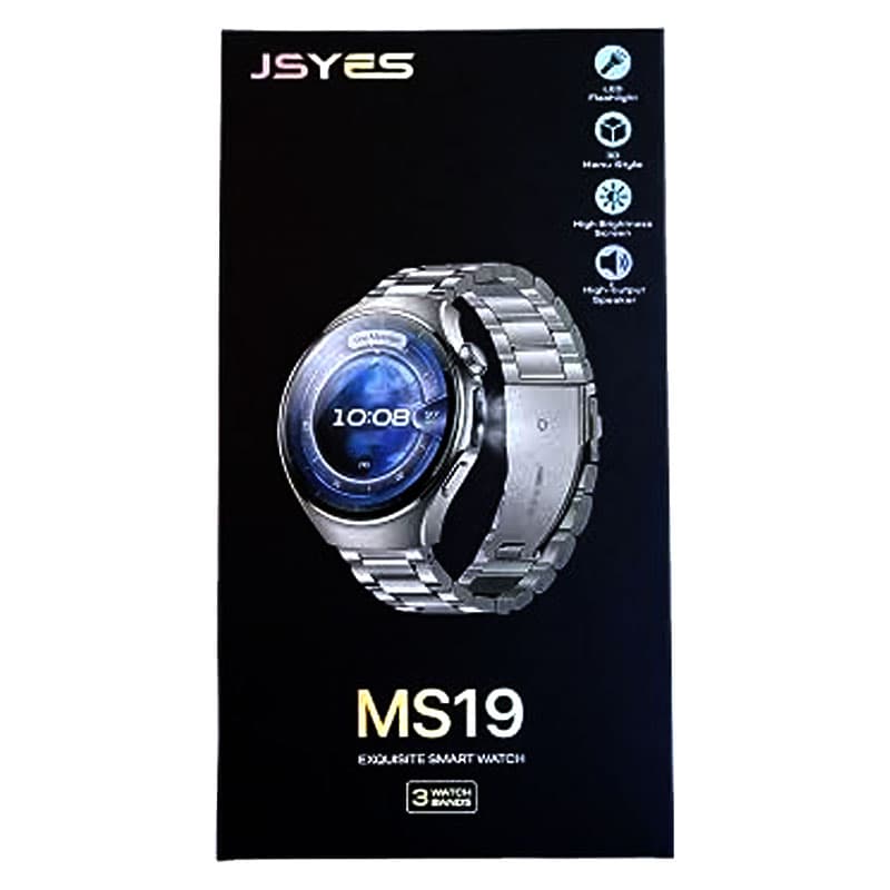 ساعت هوشمند JSYES اورجینال مدل MS19 صفحه 1.43inch HD(دارای 3 عدد بند) + گارانتی طلایی — تصویر ۳