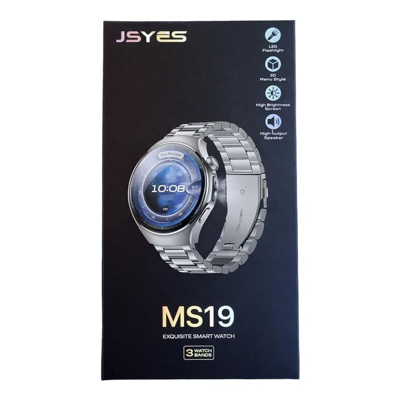 ساعت هوشمند JSYES اورجینال مدل MS19 صفحه 1.43inch HD(دارای 3 عدد بند) + گارانتی طلایی — تصویر ۵