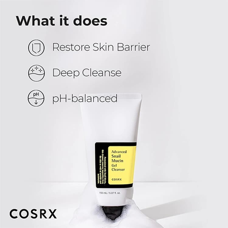 ژل شوینده COSRX مدل Advanced Snail Mucin حجم 150 میلی لیتر — تصویر ۴