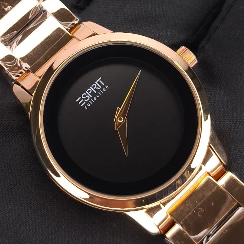 ساعت مچی ست اسپریت موتور ژاپن رزگلد مشکی مدل 5054G — تصویر ۴