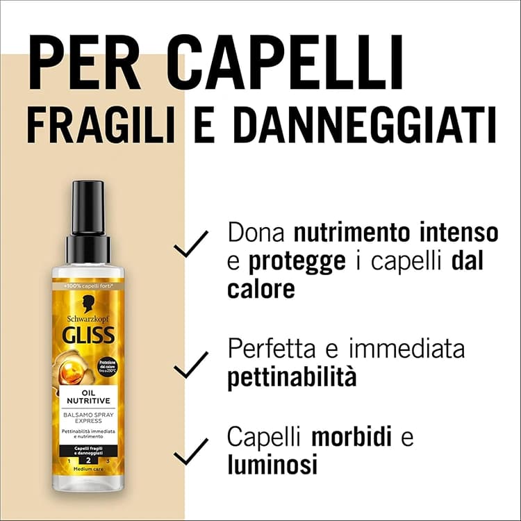 اسپری مو GLISS مدل Oil Nutritive حجم 200 میلی لیتر — تصویر ۴