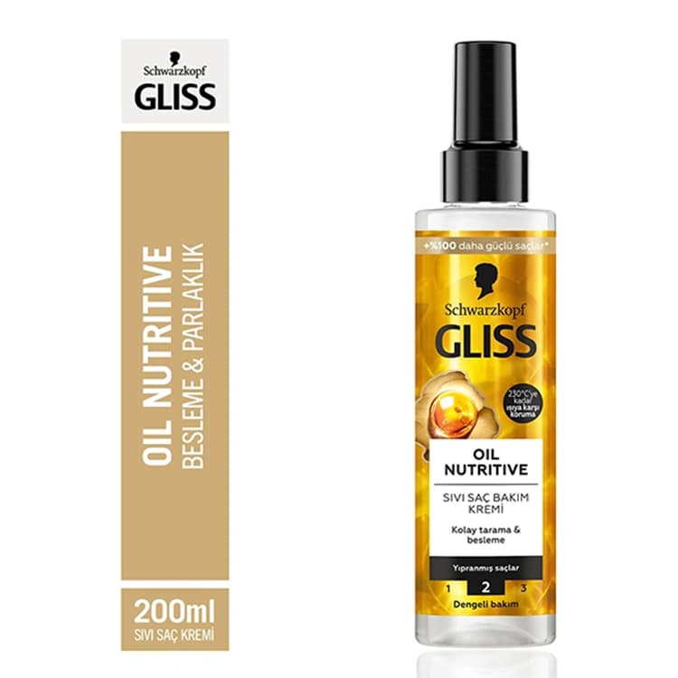 اسپری مو GLISS مدل Oil Nutritive حجم 200 میلی لیتر — تصویر ۷