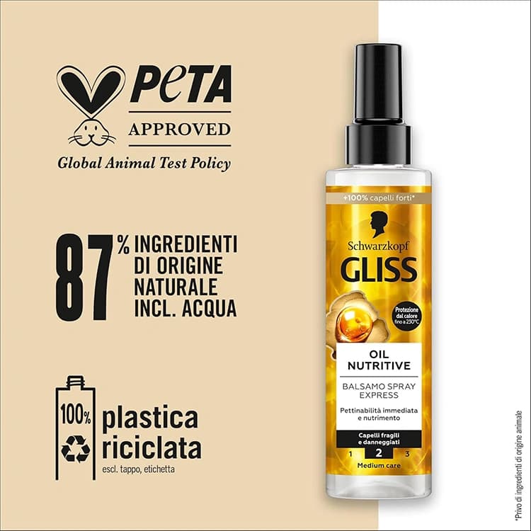 اسپری مو GLISS مدل Oil Nutritive حجم 200 میلی لیتر — تصویر ۵