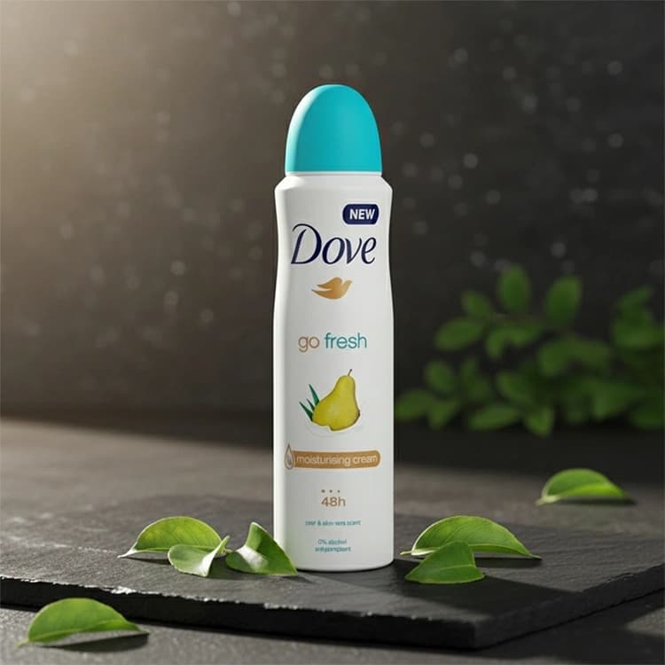 اسپری ضد تعریق Dove مدل Go Fresh Pear and Aloe Vera حجم 150 میلی لیتر — تصویر ۴