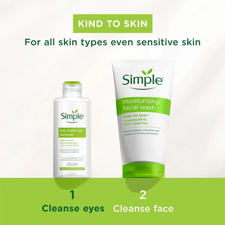 پاک کننده آرایش چشم Simple مدل Eye Make Up Remover حجم 125 میلی لیتر — تصویر ۶
