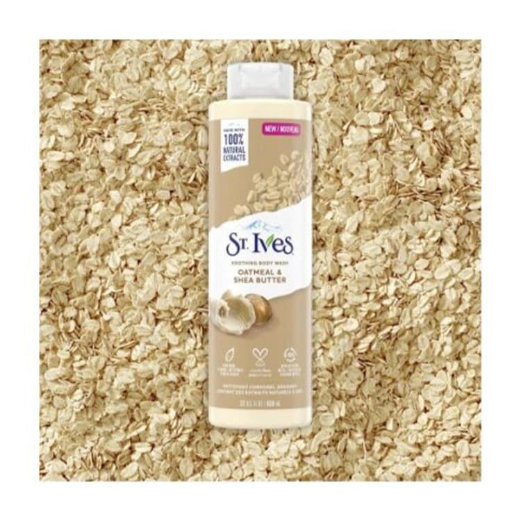 شامپو بدن St Ives مدل Oatmeal and Shea Butter حجم 650 میلی لیتر — تصویر ۲