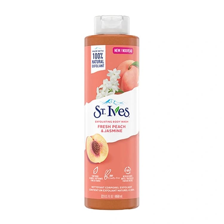 شامپو بدن St Ives مدل Fresh Peach and Jasmine حجم 650 میلی لیتر